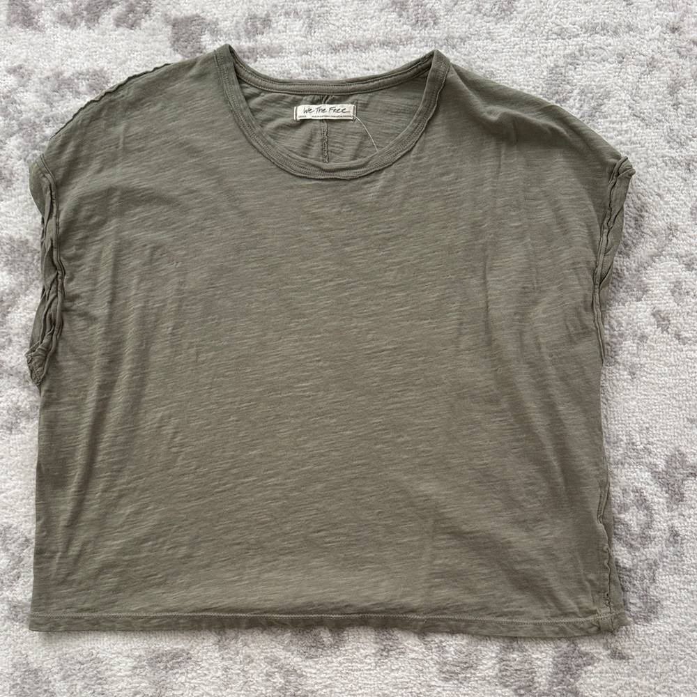 Free People Olive Green Women's Top